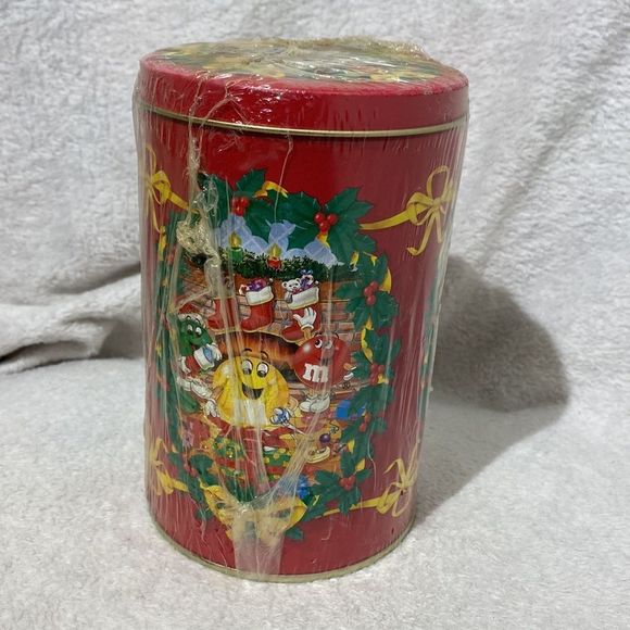 M&M’s vintage collectible NEW in plastic 1993 Christmas Tin - Picture 3 of 6
